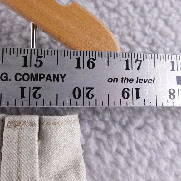 Vintage Tab Levis Mens Slim Straight Tan Twill Chino‎ Pants 32x32 Flap Pockets - Picture 7 of 9